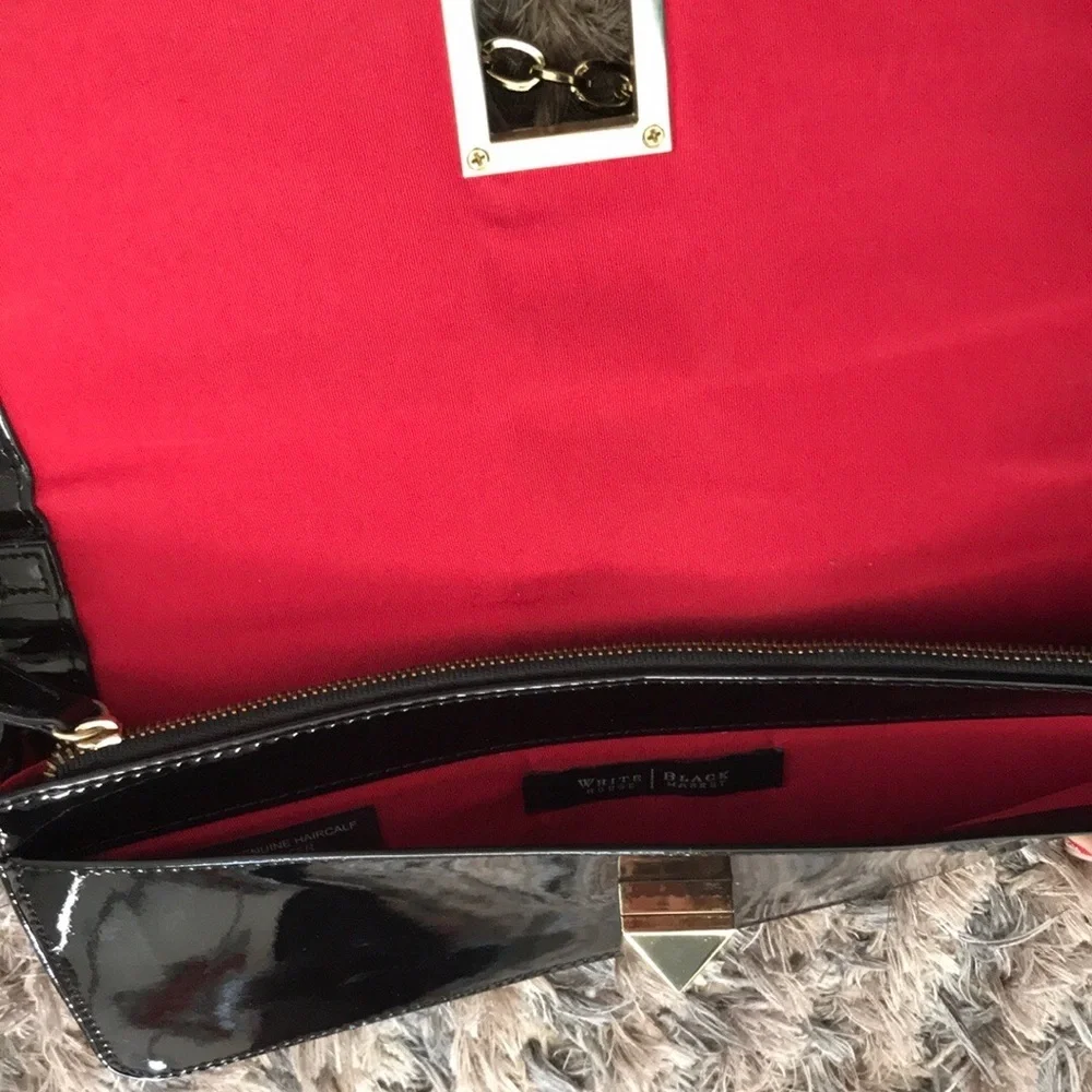 Animal print clutch/shoulder strap included Gold Hardware - Picture 7 of 8